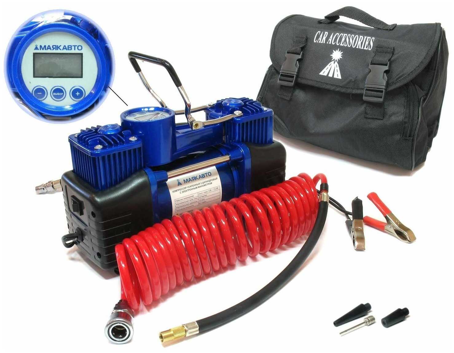 Компрессор автомобильный МаякАвто АС 630ма 2-поршневой с автостопом и электронным манометром 1/6_ ас630ма
Компрессор автомобильный МаякАвто АС 630ма 2-поршневой с автостопом и электронным манометром 1/6_ ас630ма