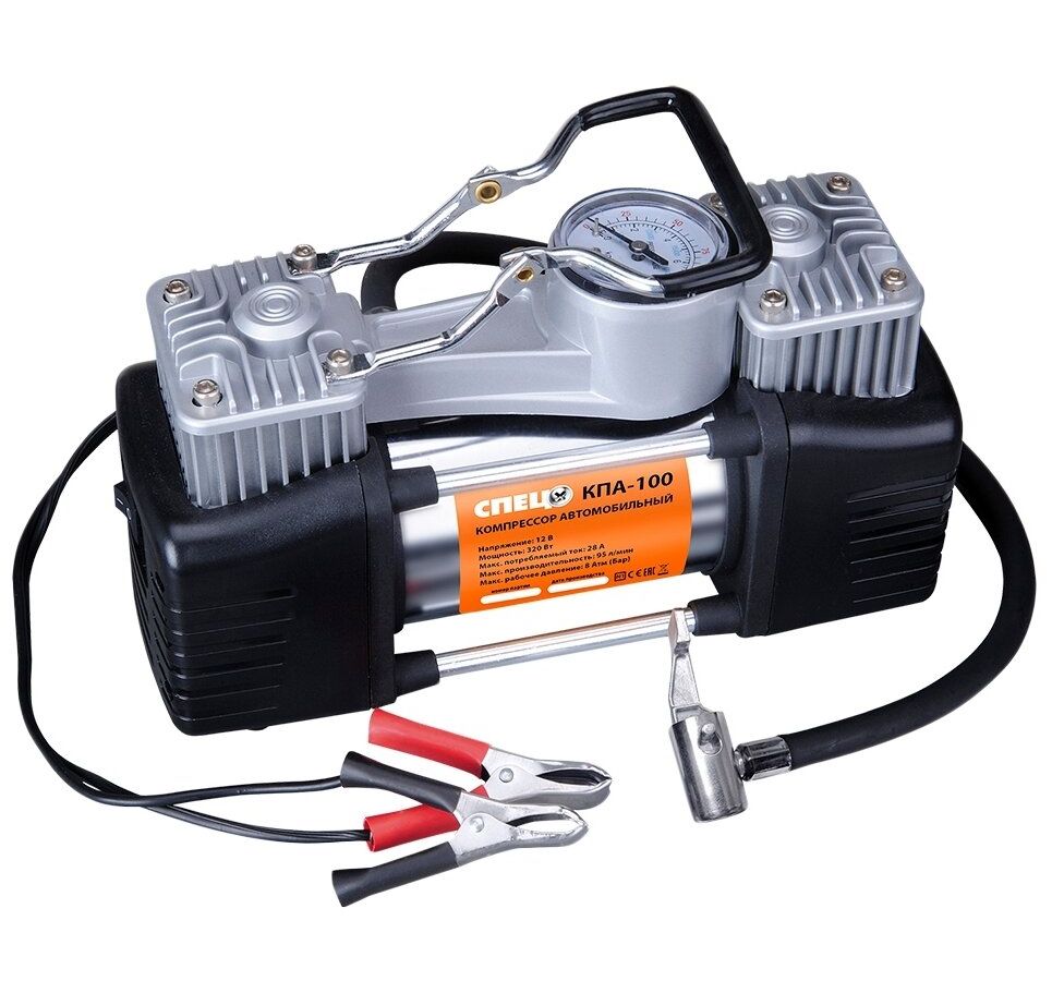 Компрессор поршневой автомобильный СПЕЦ КПА-100
Компрессор поршневой автомобильный СПЕЦ КПА-100