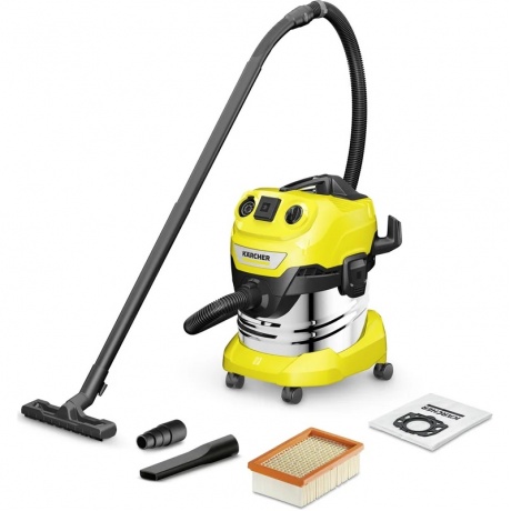 Строительный пылесос Karcher WD 4 P S V-20/5/22 1000Вт (уборка: сухая/сбор воды/выдув) желтый
Строительный пылесос Karcher WD 4 P S V-20/5/22 1000Вт (уборка: сухая/сбор воды/выдув) желтый