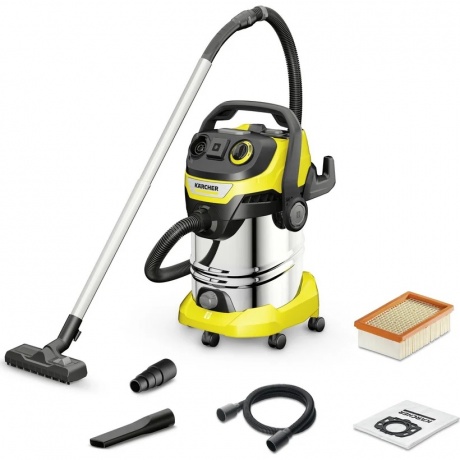 Пылесос строительный Karcher WD 6 P S V-30/8/35/T (YSY) 1300Вт (уборка: сухая/сбор воды) желтый
Пылесос строительный Karcher WD 6 P S V-30/8/35/T (YSY) 1300Вт (уборка: сухая/сбор воды) желтый