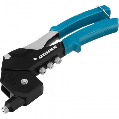 Заклепочник ручной, 290 мм, поворотный, 0-360, заклепки 2,4-3,2-4,0-4,8 мм Gross
Заклепочник ручной, 290 мм, поворотный, 0-360, заклепки 2,4-3,2-4,0-4,8 мм Gross