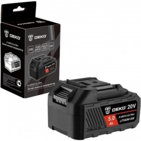 Аккумулятор Deko R-UNV5.0 ULTRA+, Li-ion, 20В, 5.0А*ч, с повышенной токоотдачей
Аккумулятор Deko R-UNV5.0 ULTRA+, Li-ion, 20В, 5.0А*ч, с повышенной токоотдачей