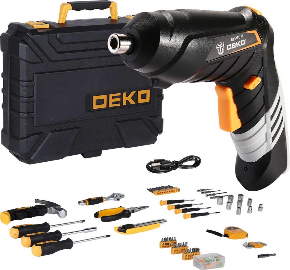 Аккумуляторная отвертка DEKO DKS4FU-Li в кейсе + набор инструментов 112 предметов
Аккумуляторная отвертка DEKO DKS4FU-Li в кейсе + набор инструментов 112 предметов