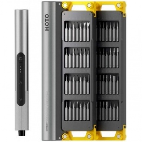 Аккумуляторная отвёртка с набором бит HOTO SNAPBLOQ Electric Precision Screwdriver Master Set (56 предметов, серый, жёлтый, S-A01)
Аккумуляторная отвёртка с набором бит HOTO SNAPBLOQ Electric Precision Screwdriver Master Set (56 предметов, серый, жёлтый, S-A01)
