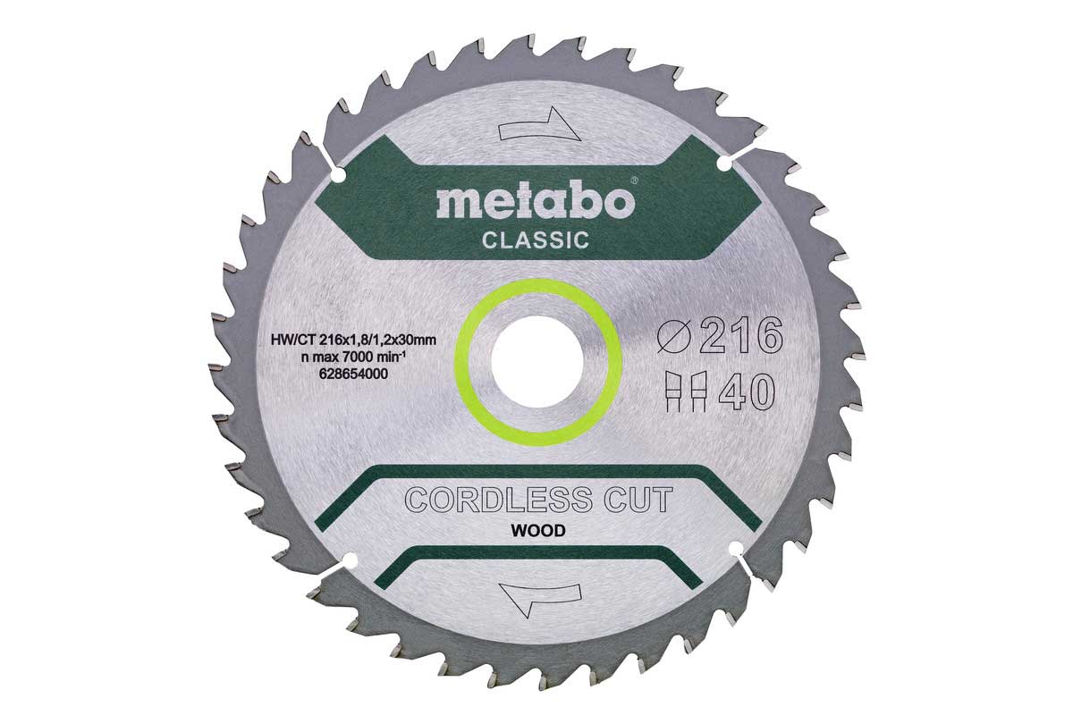 Диск пильный по дереву Metabo Cordless Cut Classic 40Z WZ5 216x30 628654000
Диск пильный по дереву Metabo Cordless Cut Classic 40Z WZ5 216x30 628654000