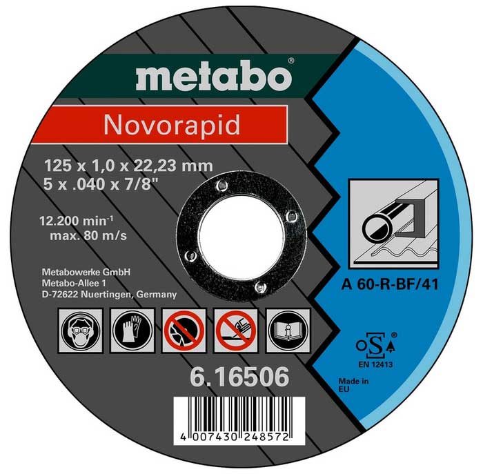 Диск отрезной по стали Metabo Novorapid 125x1 616506000
Диск отрезной по стали Metabo Novorapid 125x1 616506000