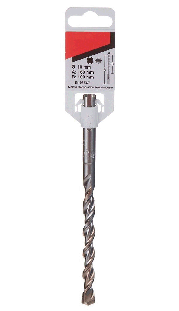 Бур Makita B-46567 SDS-Plus 10x160mm
Бур Makita B-46567 SDS-Plus 10x160mm