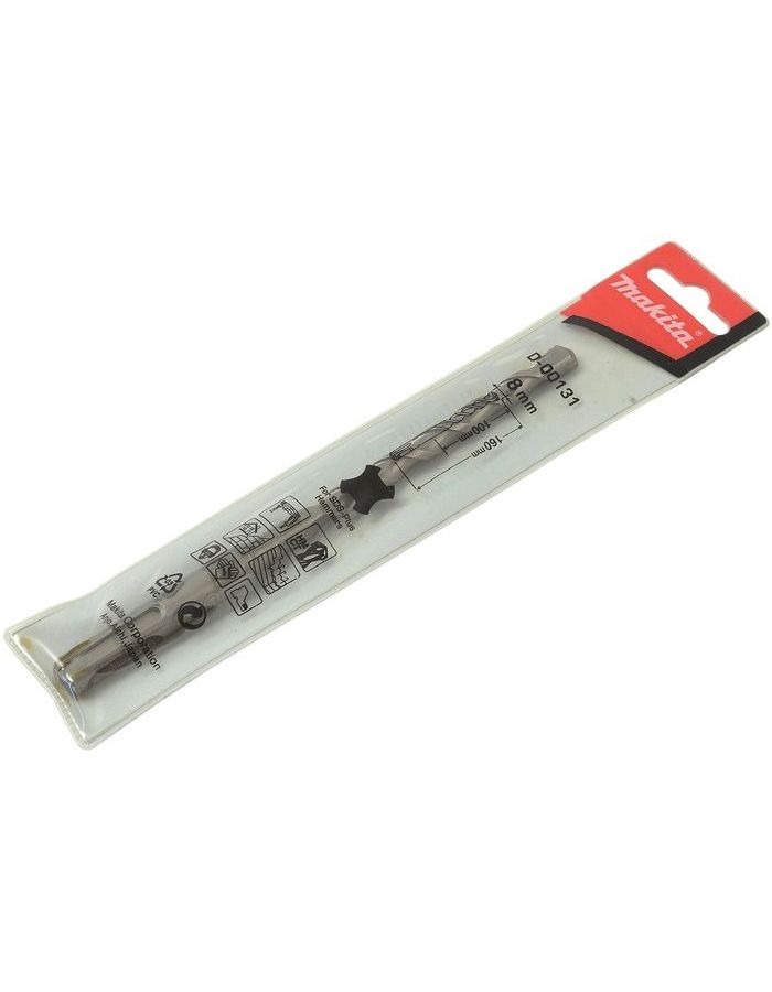 Бур Makita D-00131 SDS-Plus 8x160mm
Бур Makita D-00131 SDS-Plus 8x160mm