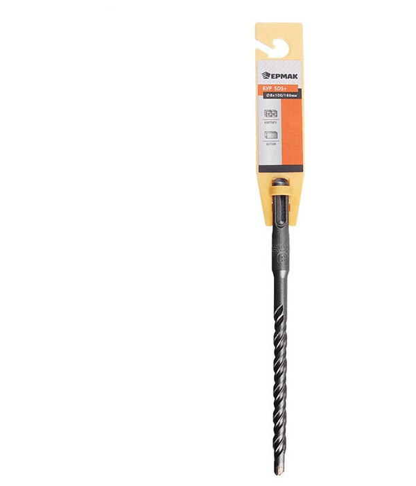 Бур Ермак SDS-Plus D8х160mm (654-134)
Бур Ермак SDS-Plus D8х160mm (654-134)