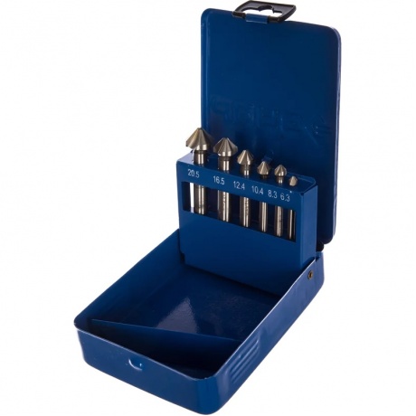 Набор зенкеров ЗУБР 6шт(М3-М10) 29730-H6
Набор зенкеров ЗУБР 6шт(М3-М10) 29730-H6