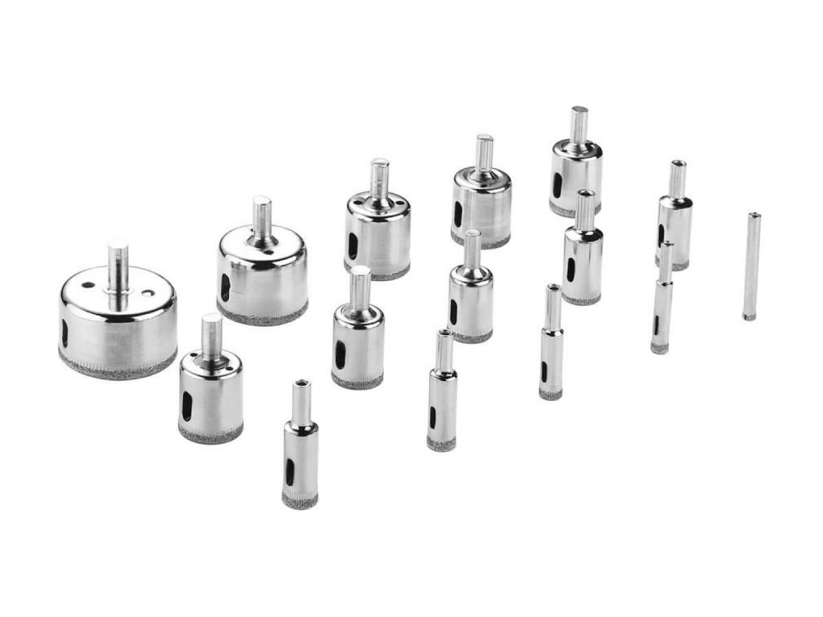 Набор алмазных коронок по стеклу и керамике DEKO DHS01, 15pcs (Diamond Bit Glass) 6-50мм
Набор алмазных коронок по стеклу и керамике DEKO DHS01, 15pcs (Diamond Bit Glass) 6-50мм