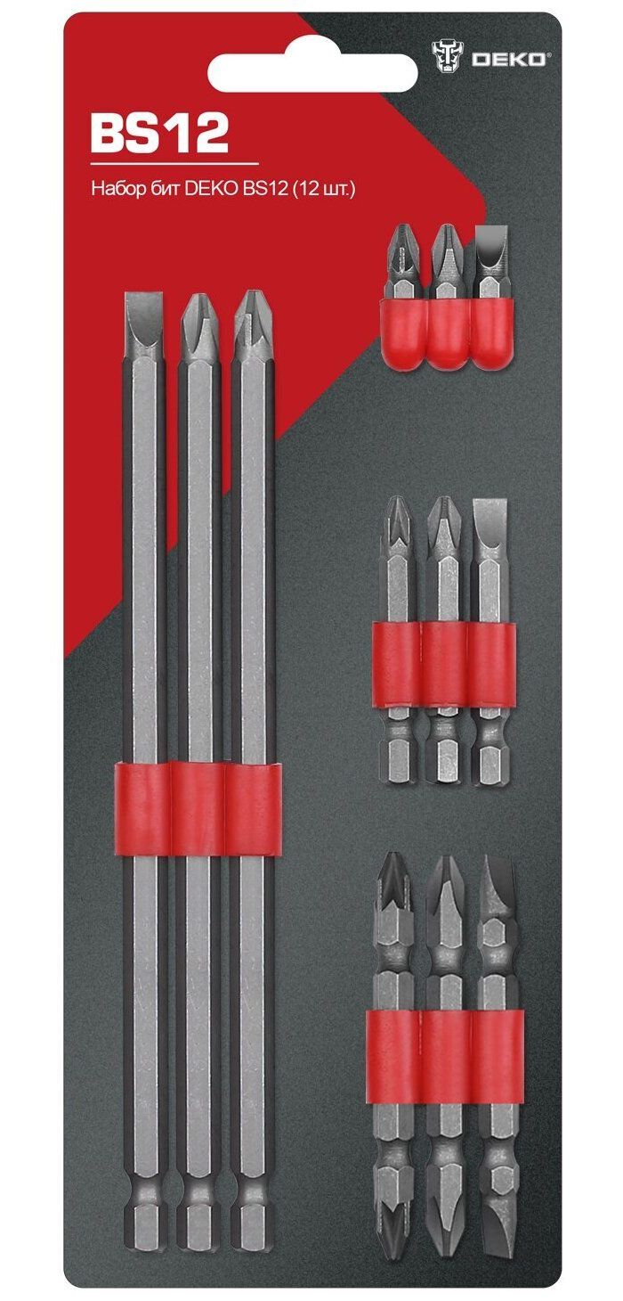 Набор бит DEKO BS12 (12 шт.)
Набор бит DEKO BS12 (12 шт.)