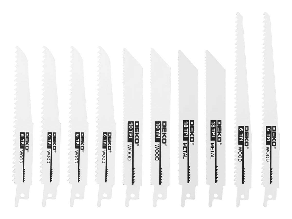 Набор пильных полотен по дереву и металлу DEKO RSB10, 10 шт
Набор пильных полотен по дереву и металлу DEKO RSB10, 10 шт