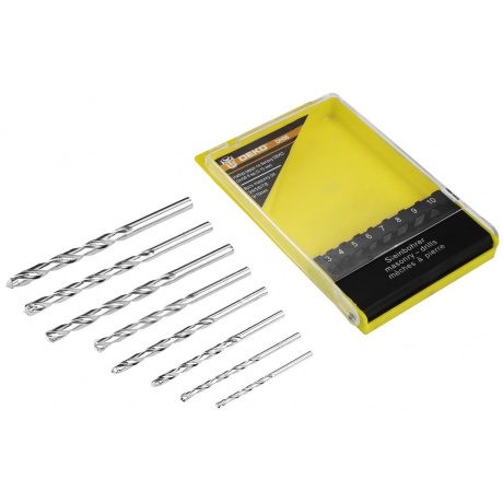 Набор сверл по бетону DEKO DH08 8 ед (3-10 мм)
Набор сверл по бетону DEKO DH08 8 ед (3-10 мм)