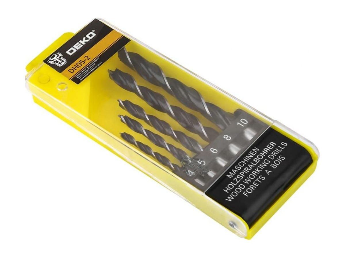Набор сверл по дереву DEKO DH05-2 5 ед (4-10 мм)
Набор сверл по дереву DEKO DH05-2 5 ед (4-10 мм)