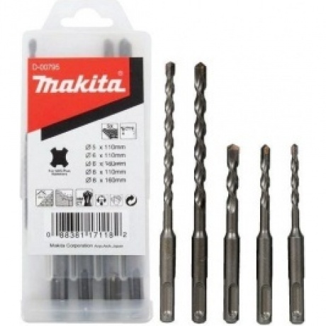 Набор буров Makita D-00795 по бетону (5пред.)
Набор буров Makita D-00795 по бетону (5пред.)