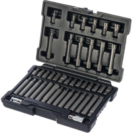 Набор бит HEX, TORX, SPLINE, шестигранный хвостовик 3/8", CrV, 42 шт. Stels
Набор бит HEX, TORX, SPLINE, шестигранный хвостовик 3/8", CrV, 42 шт. Stels