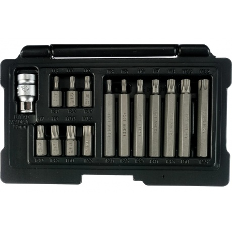 Набор бит TORX, хвостовик-шестигранник, 10 мм, CrV, 15 предметов Stels
Набор бит TORX, хвостовик-шестигранник, 10 мм, CrV, 15 предметов Stels