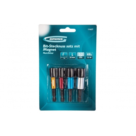 Набор бит с торцевыми головками 8, 10, 12, 13 мм, магнит, Nut-Driver S2 Gross
Набор бит с торцевыми головками 8, 10, 12, 13 мм, магнит, Nut-Driver S2 Gross
