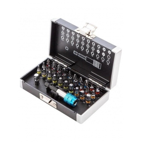 Набор бит, магнитный адаптер, сталь S2, пластиковый кейс, 32 предм. Gross
Набор бит, магнитный адаптер, сталь S2, пластиковый кейс, 32 предм. Gross