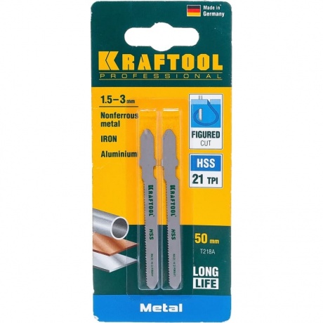 Полотна для лобзика KRAFTOOL T318A, EU-хвост., по металлу HSS, шаг 1.2 мм, 110 мм, 2 шт, (159552-1.2)
Полотна для лобзика KRAFTOOL T318A, EU-хвост., по металлу HSS, шаг 1.2 мм, 110 мм, 2 шт, (159552-1.2)