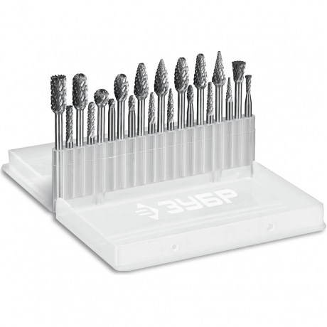 Набор борфрез твердосплавных ЗУБР 20 шт, хвостовик 3 мм, ПРОФЕССИОНАЛ (28816-H20)
Набор борфрез твердосплавных ЗУБР 20 шт, хвостовик 3 мм, ПРОФЕССИОНАЛ (28816-H20)