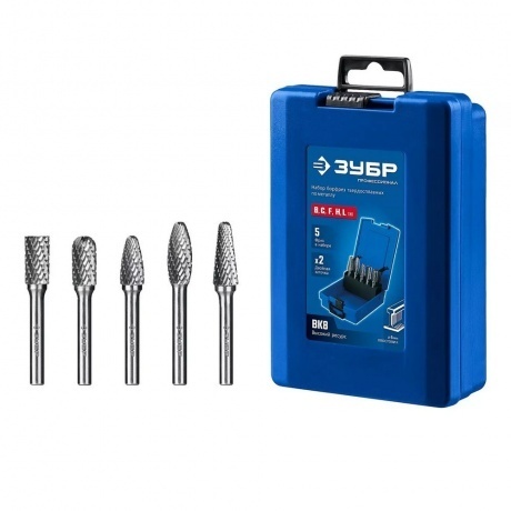 Набор борфрез твердосплавных ЗУБР 5 шт, хвостовик 6 мм, ПРОФЕССИОНАЛ (28815-H5)
Набор борфрез твердосплавных ЗУБР 5 шт, хвостовик 6 мм, ПРОФЕССИОНАЛ (28815-H5)