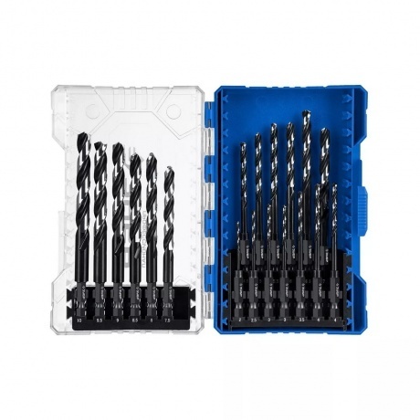 Набор сверл по металлу для винтовёртов и шуруповертов ЗУБР НЕХ-1/4, 19 шт, IMPACT READY (29623-H19)
Набор сверл по металлу для винтовёртов и шуруповертов ЗУБР НЕХ-1/4, 19 шт, IMPACT READY (29623-H19)