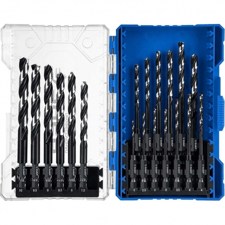 Набор сверл по металлу для винтовёртов и шуруповертов ЗУБР НЕХ-1/4, 19 шт, IMPACT READY (29623-H19)
Набор сверл по металлу для винтовёртов и шуруповертов ЗУБР НЕХ-1/4, 19 шт, IMPACT READY (29623-H19)