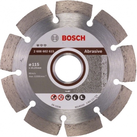 Алмазный диск Bosch 115х22,23 мм Standard for Abrasive (2.608.602.615)
Алмазный диск Bosch 115х22,23 мм Standard for Abrasive (2.608.602.615)