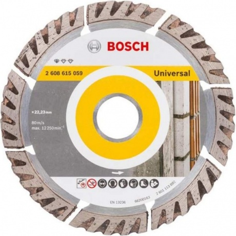 Алмазный диск Bosch 125х22,23 мм Standard for Universal (2.608.615.059)
Алмазный диск Bosch 125х22,23 мм Standard for Universal (2.608.615.059)