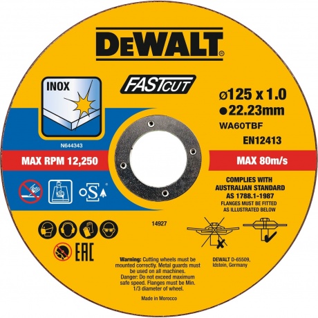 Диск отрезной DeWalt DT20540-QZ
Диск отрезной DeWalt DT20540-QZ