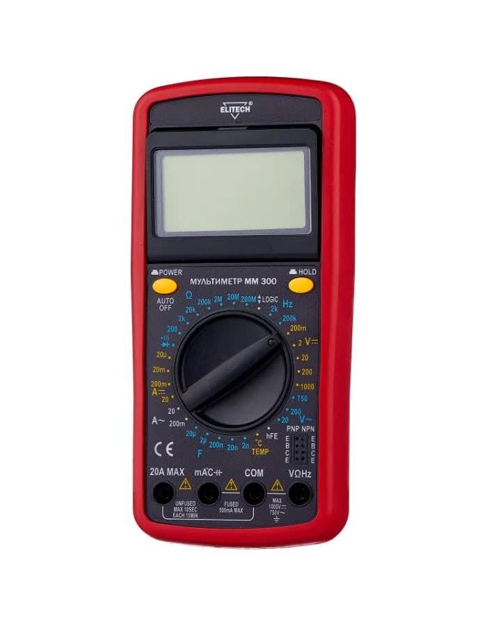 Мультиметр Elitech ММ 300
Мультиметр Elitech ММ 300