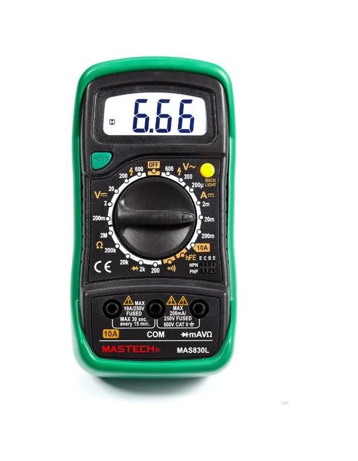 Мультиметр Mastech MAS830L
Мультиметр Mastech MAS830L