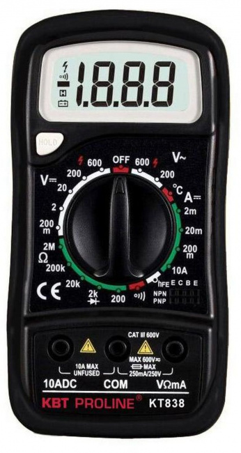 Мультиметр КВТ Proline KT 838 79128
Мультиметр КВТ Proline KT 838 79128