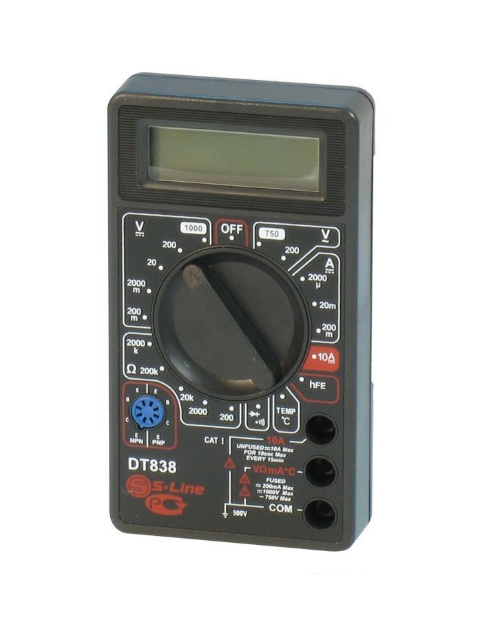 Мультиметр S-Line DT-838
Мультиметр S-Line DT-838