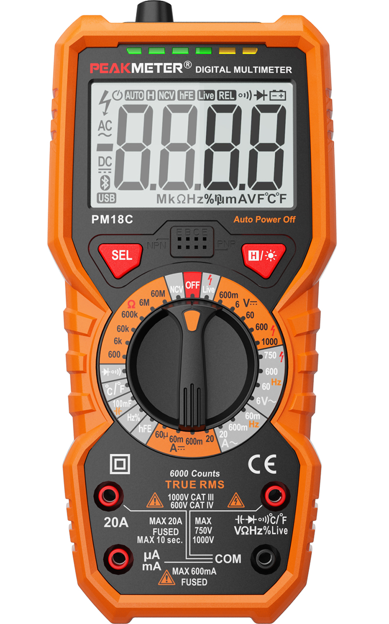 Мультиметр PeakMeter PM18C
Мультиметр PeakMeter PM18C