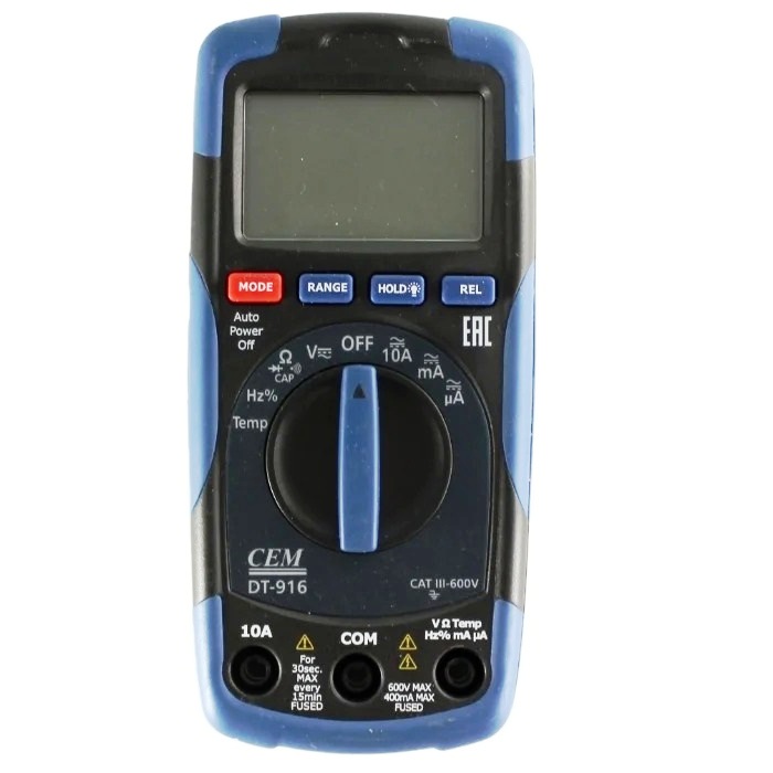 Мультиметр цифровой CEM DT-916
Мультиметр цифровой CEM DT-916