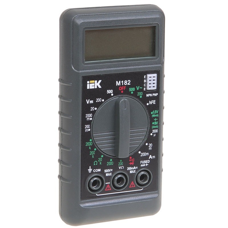 Мультиметр цифровой IEK Compact M182
Мультиметр цифровой IEK Compact M182