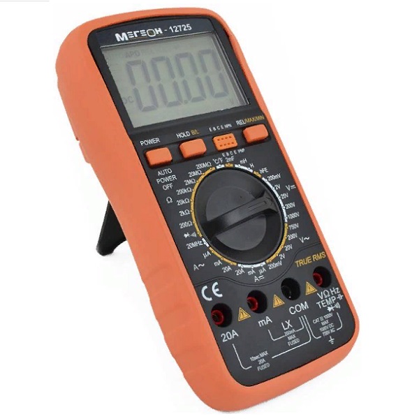 Мультиметр цифровой Мегеон 12725
Мультиметр цифровой Мегеон 12725