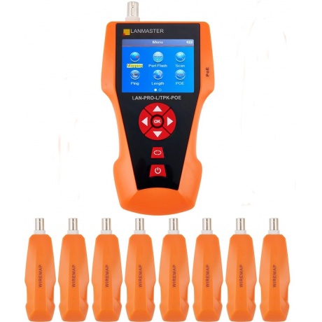 Тестер кабельный Lanmaster LAN-PRO-L/TPK-POE-8R оранжевый/черный
Тестер кабельный Lanmaster LAN-PRO-L/TPK-POE-8R оранжевый/черный
