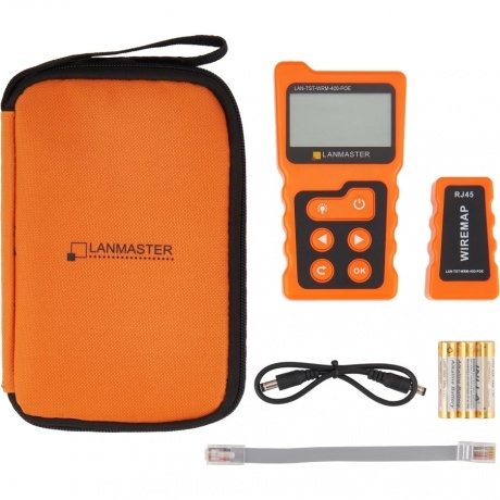 Тестер кабельный Lanmaster LAN-TST-WRM-400-POE оранжевый/черный
Тестер кабельный Lanmaster LAN-TST-WRM-400-POE оранжевый/черный