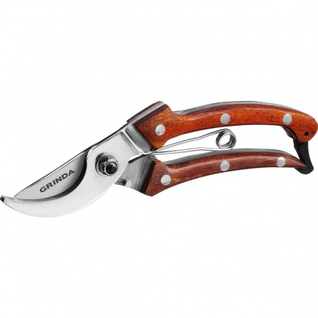 Секатор GRINDA P-17, 195 мм, из нержавеющей стали, с деревянными рукоятками, цельнокованый компактный плоскостной PROLine (423417)
Секатор GRINDA P-17, 195 мм, из нержавеющей стали, с деревянными рукоятками, цельнокованый компактный плоскостной PROLine (423417)
