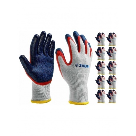 Перчатки ЗУБР ЗАХВАТ-2 L-XL, х/б с двойным текстурированным нитриловым обливом, повышенная износостойкость, 13 класс, 10пар, Профессионал (11454-K10)
Перчатки ЗУБР ЗАХВАТ-2 L-XL, х/б с двойным текстурированным нитриловым обливом, повышенная износостойкость, 13 класс, 10пар, Профессионал (11454-K10)
