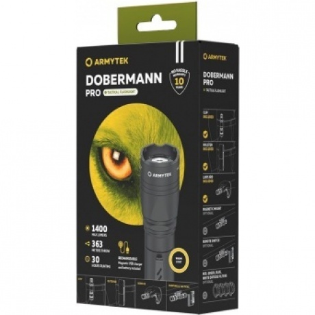 Фонарь светодиодный Armytek Dobermann Pro Magnet USB, 1400 лм, теплый свет, аккумулятор
Фонарь светодиодный Armytek Dobermann Pro Magnet USB, 1400 лм, теплый свет, аккумулятор