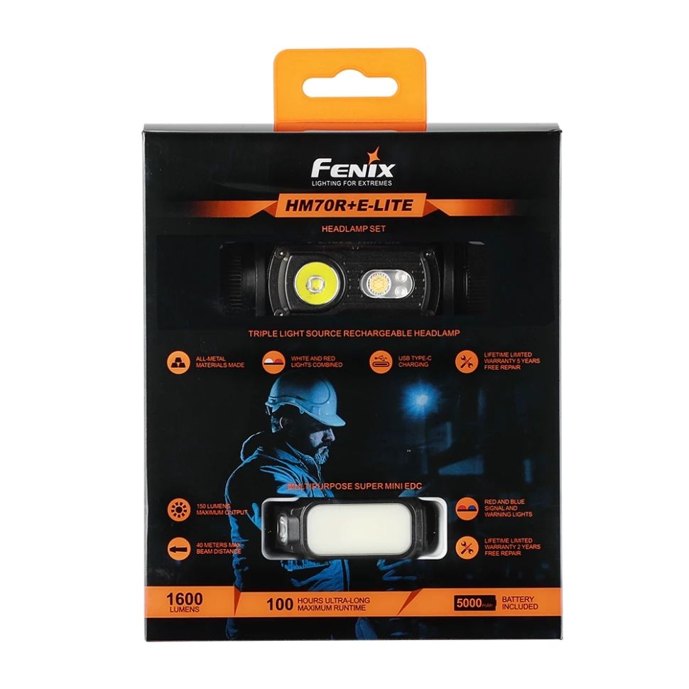 Набор фонарей Fenix HM70R + E-LITE, HM70RE-LITE
Набор фонарей Fenix HM70R + E-LITE, HM70RE-LITE