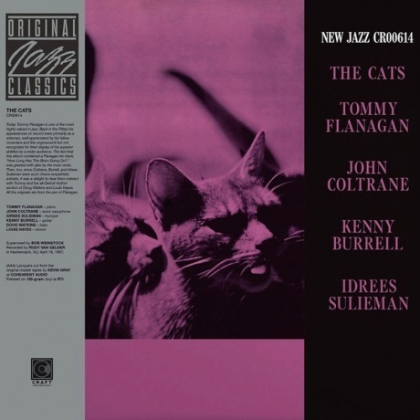 Tommy Flanagan & John Coltrane & Kenny Burrell & Idrees Sulieman - The Cats (Analogue, Original Jazz Classics) (0888072505049) виниловая пластинка
Tommy Flanagan & John Coltrane & Kenny Burrell & Idrees Sulieman - The Cats (Analogue, Original Jazz Classics) (0888072505049) виниловая пластинка