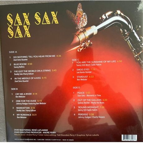 Various Artists - Sax Sax Sax (Analogue) (0762765869086) виниловая пластинка
Various Artists - Sax Sax Sax (Analogue) (0762765869086) виниловая пластинка