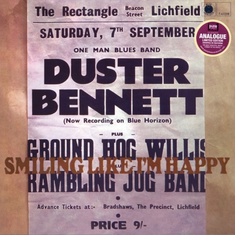 Duster Bennett - Smiling Like I’m Happy (Analogue) (5060149621462) виниловая пластинка
Duster Bennett - Smiling Like I’m Happy (Analogue) (5060149621462) виниловая пластинка