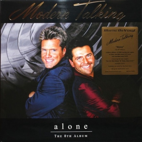 Modern Talking - Alone (2Lp, Lim.Ed,Numb.Blue&Red.,Music On Vinyl) (8719262019553) виниловая пластинка
Modern Talking - Alone (2Lp, Lim.Ed,Numb.Blue&Red.,Music On Vinyl) (8719262019553) виниловая пластинка